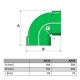 Coude 90° horizontal - 50x100 mm ou 60x130 mm [- Conduits et accessoires VMC en PEHD - Aldes]