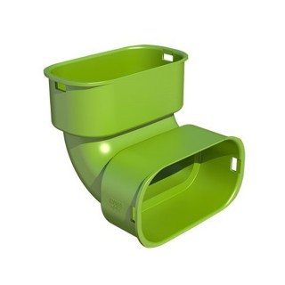 Coude 90° vertical - 50x100 mm ou 60x130 mm [- Conduits et accessoires VMC en PEHD - Aldes]