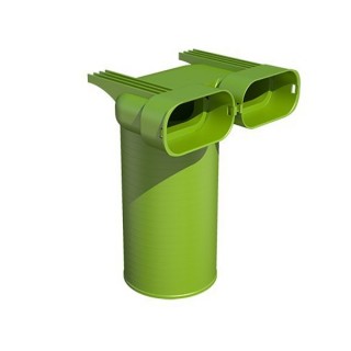 Manchette coudée - 50x100 mm ou 60x130 mm pour bouche ronde OPTIFLEX PRO [- Conduits et accessoires VMC en PEHD - Aldes]