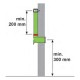Té de raccordement pour bouche rectangulaire Design - 50x100 mm Optiflex Pro [- accessoires VMC en PEHD - Aldes]