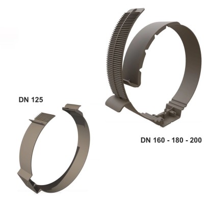 Collier fix polyéthylène isolé Ø 125, 160, 180 et 200 mm [- Conduits PE Calogaine Pro - ALDES]