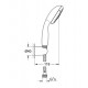 NOUVELLE TEMPESTA CLASSIQUE - Set de douche 3 jets support mural non orientable [- Robinetterie Hydrothérapie - GROHE]