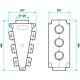 Caisson répartiteur triangulaire isolé [- Conduits et accessoires VMC Double-flux - Aldès]