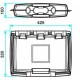 Caisson répartiteur plat 3 sorties [- Conduits et accessoires VMC Double-flux - Aldès]