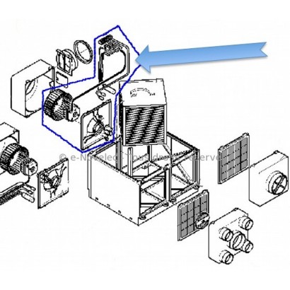 Ensemble "Moteur + turbine" de rechange pour VMC AKOR ST [- accessoire VMC double flux - Unelvent]