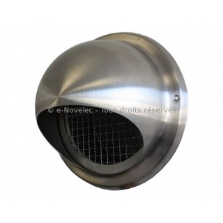 Buse d'entrée ou de sortie d'air murale INOX Ø 100, 125, 150 et 160 [- accessoire VMC Double flux - Unelvent]