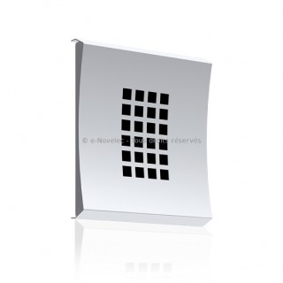 Grille ronde métallique Torino - Ø 125 mm - Blanche ou Inox [- Bouche acier  - Réseau ventilation - Zehnder]