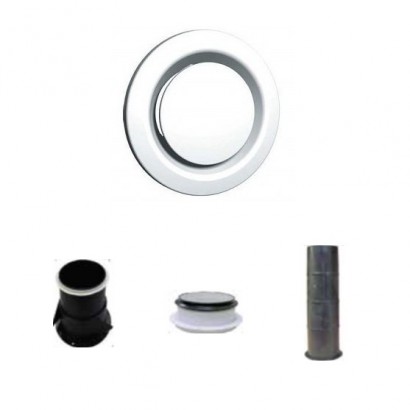 Bouche extraction / insufflation réglable - BER - Ø 80, 100, 125, 160 et 200 mm [- bouches VMC - S&P Unelvent]