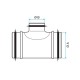 TE équerre 90° galva avec joint - Ø 80 à 630 mm [- accessoires galvanisés VMC - Unelvent / Atlantic / Aldès]