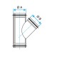 Té oblique 45° galva avec joint Ø 80 à 560 mm [- accessoires galvanisés VMC - Atlantic / Unelvent / Aldès]