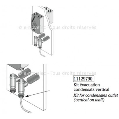 Kit condensats Dee Fly Modulo pour montage mural Vertical [- Fixation VMC double flux - ALDES]