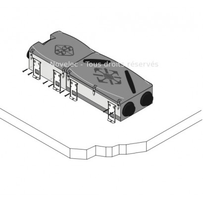 Kit fixation sol ou mur pour Echangeur / Moteur Dee Fly Modulo [- Fixation VMC double flux - ALDES]