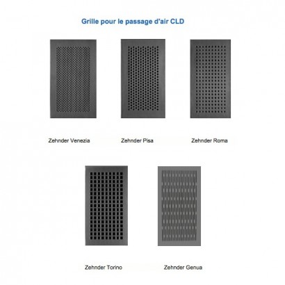 Grille pour boîtier de bouche CLD (260 x 160 mm) [- mural, sol ou plafond - Réseau ComfoTube - Zehnder]