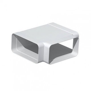 Grille de ventilation rectangulaire en Pvc blanc 50x9