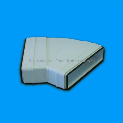 Coude horizontal rectangulaire 45° à joints - CHMV [- conduits PVC de Ventilation - Unelvent]