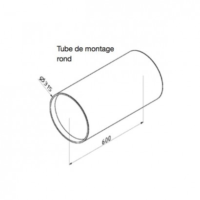 Tube de montage rond pour ComfoSpot 50 [- Accessoire VMC double flux pour pièce individuelle - Zehnder]