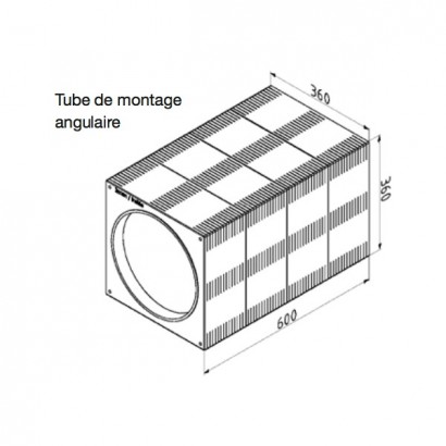 Tube de montage angulaire pour ComfoSpot 50 [- Accessoire VMC double flux pour pièce individuelle - Zehnder]