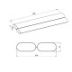 Gaine double CK150/300 - Longueur 1,5 m - conduit plat Comfoflat pour installation en dalle [- Réseau Comfoflat 51- Zehnder]