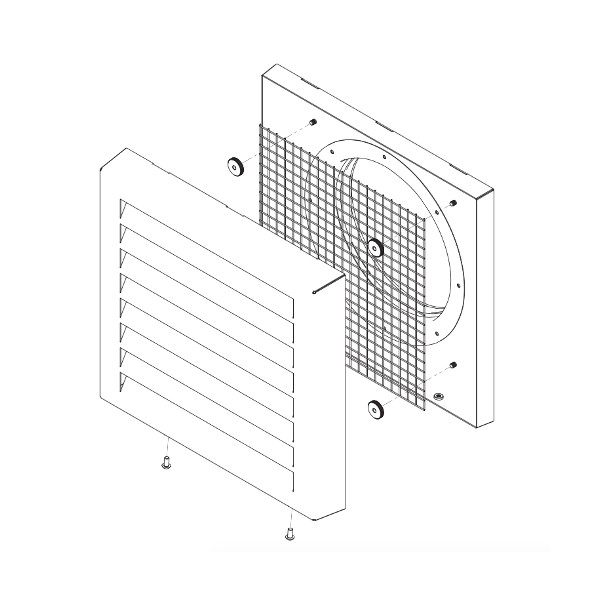 Grille ronde métallique Torino - Ø 125 mm - Blanche ou Inox [- Bouche acier  - Réseau ventilation - Zehnder]